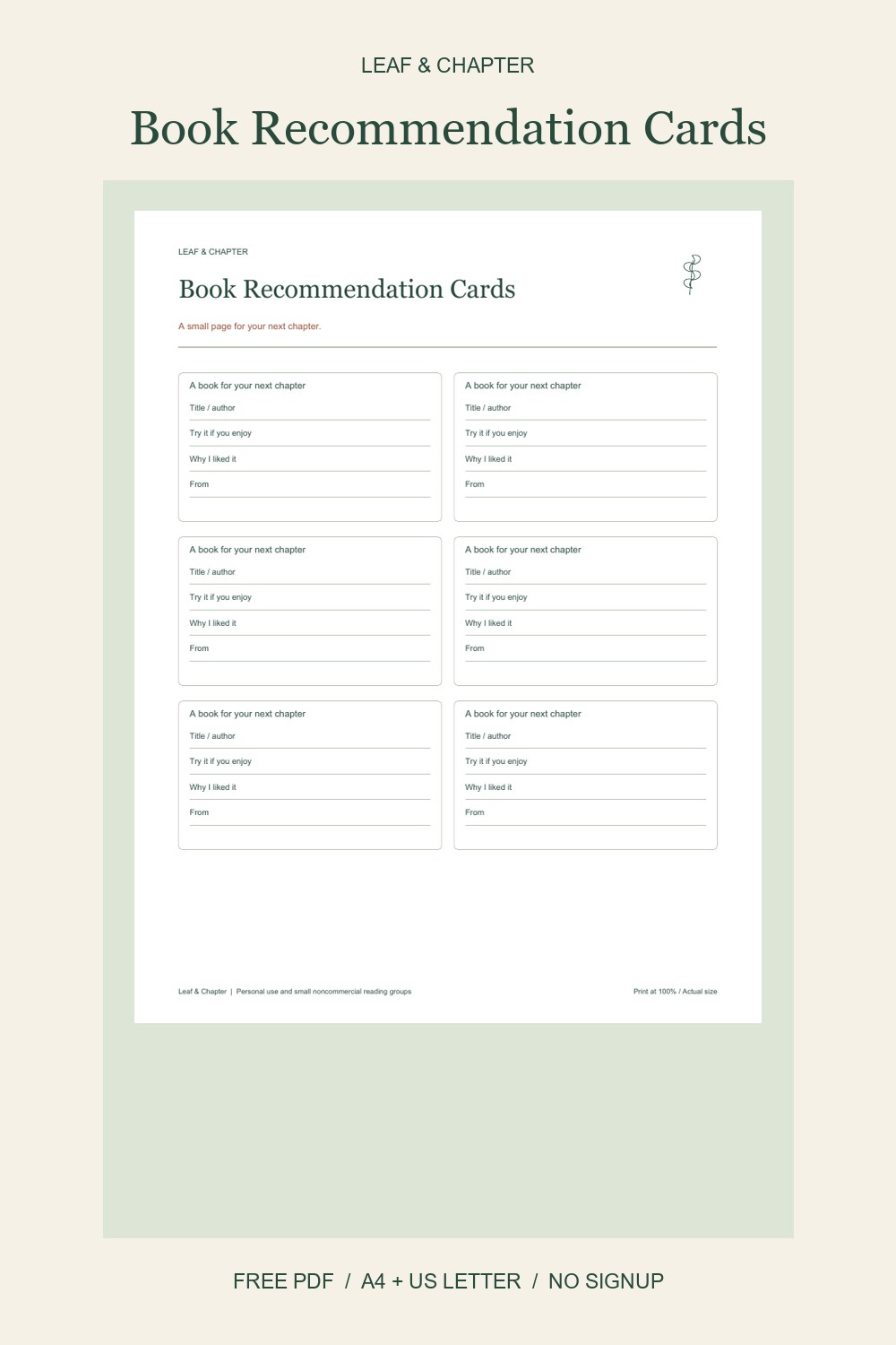Pinterest image for Book Recommendation Cards