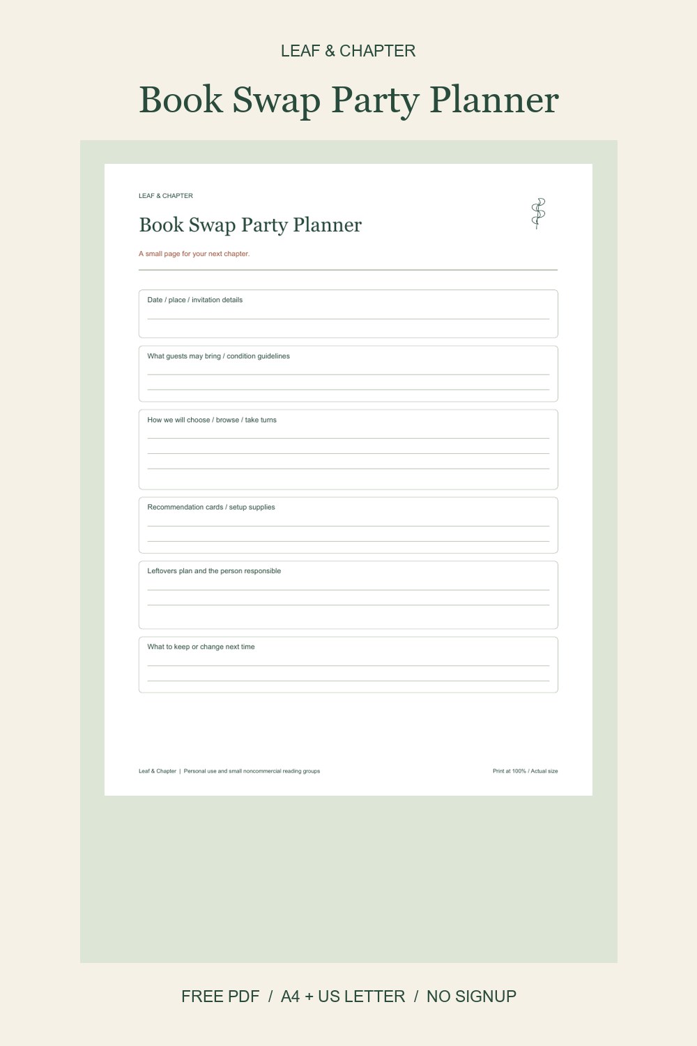 Pinterest image for Book Swap Party Planner