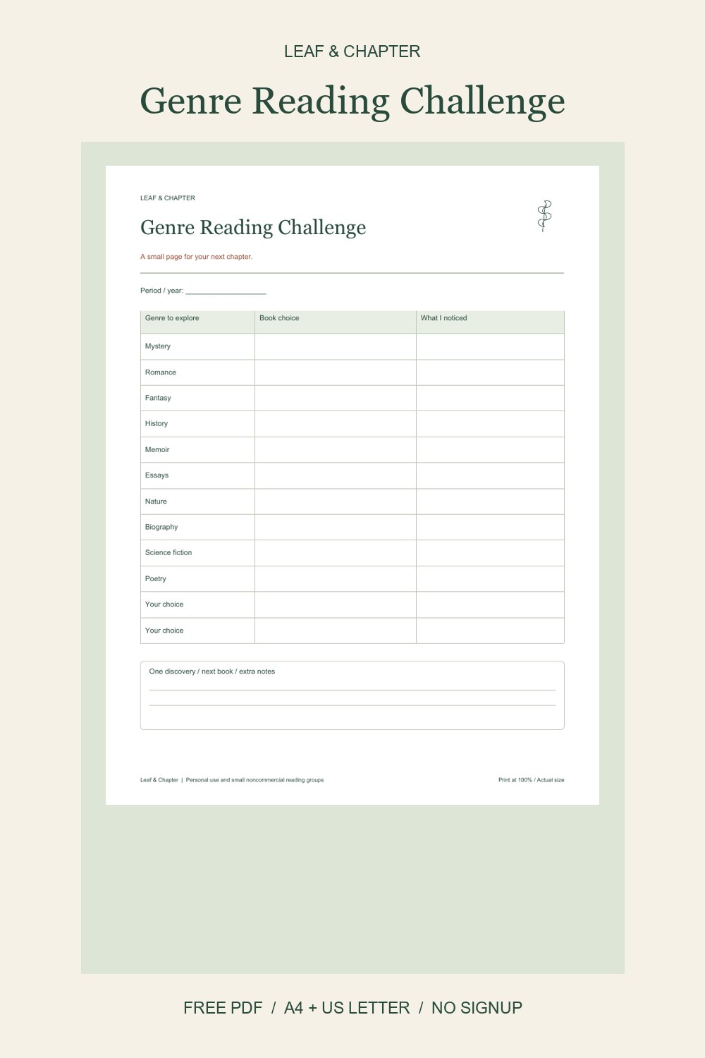 Pinterest image for Genre Reading Challenge