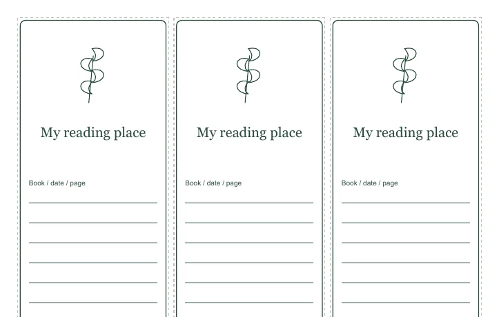 Closer view of the writing fields in Bookmark Reading Tracker